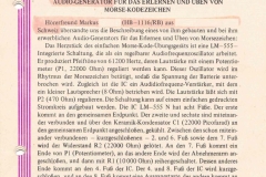 Mein Morsetongenerator in der RBSWC DX NEWS von Radio Budapest