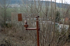 Windmessstation gebastelt, die weisse Abdeckung ist ein Kaffebecher 😉